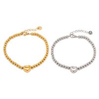 Classic Style Heart Shape Stainless Steel Plating Gold Plated Bracelets main image 2