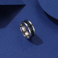Casual Simple Style Circle Stainless Steel Plating Chain Men's Rings main image 5