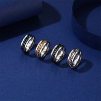 Casual Simple Style Circle Stainless Steel Plating Chain Men's Rings main image 1