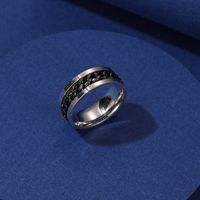 Casual Simple Style Circle Stainless Steel Plating Chain Men's Rings main image 6