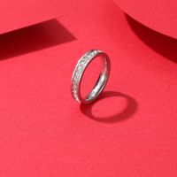 Casual Simple Style Round Stainless Steel Epoxy Plating Inlay Zircon Rings main image 4