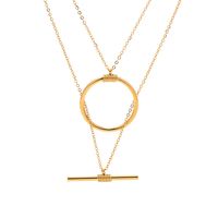 Simple Style Round Stainless Steel Plating Gold Plated Layered Necklaces main image 2