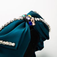 Elegant Baroque Style Bow Knot Cloth Inlay Rhinestones Glass Hair Band main image 9