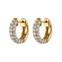 1 Paar Luxuriös Klassischer Stil Pentagramm Kreis Überzug Inlay Kupfer Zirkon 18 Karat Vergoldet Ohrringe sku image 7