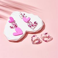 Sweet Heart Shape Arylic Women's Drop Earrings main image 5