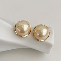 Elegant Round Mixed Materials Plating Inlay Artificial Pearls Women's Earrings main image 1