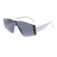 Hip-hop Punk Solid Color Ac Special-shaped Mirror Full Frame Sports Sunglasses sku image 4