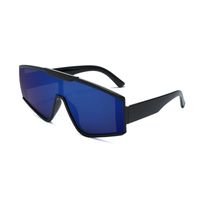 Hip-hop Punk Solid Color Ac Special-shaped Mirror Full Frame Sports Sunglasses main image 4
