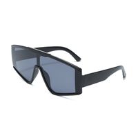 Hip-hop Punk Solid Color Ac Special-shaped Mirror Full Frame Sports Sunglasses sku image 1