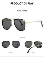 Simple Style Solid Color Pc Toad Glasses Full Frame Men's Sunglasses sku image 1