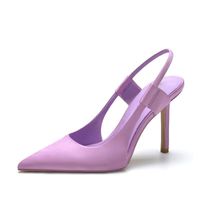 Women's Elegant Solid Color Point Toe Ankle Strap Sandals main image 3
