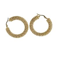 1 Pair Lady Round Stainless Steel Earrings main image 2