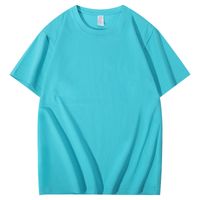 Unisex T-shirt Short Sleeve T-shirts Patchwork Basic Solid Color main image 5