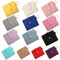 Rétro Couleur Unie Faux Cuir Unisexe Pendentif De Sac Porte-clés main image 1