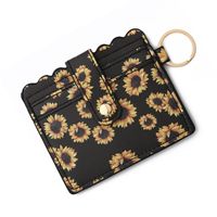 Women's Solid Color Lingge Leopard Pu Leather Zipper Coin Purses sku image 3