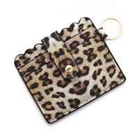 Women's Solid Color Lingge Leopard Pu Leather Zipper Coin Purses sku image 7