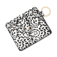 Women's Solid Color Lingge Leopard Pu Leather Zipper Coin Purses sku image 5