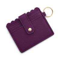 Retro Solid Color Pu Leather Unisex Bag Pendant Keychain sku image 30