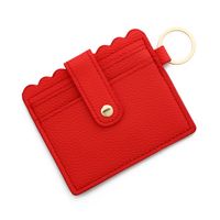 Retro Solid Color Pu Leather Unisex Bag Pendant Keychain sku image 29