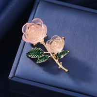 Sweet Flower Alloy Inlay Resin Women's Brooches main image 2