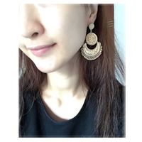 Retro Ethnic Style Geometric Alloy Plating Women's Drop Earrings main image 5