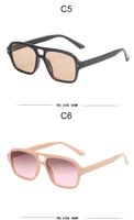 Casual Retro Gradient Color Ac Square Full Frame Women's Sunglasses main image 4