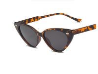Casual Retro Solid Color Leopard Ac Cat Eye Full Frame Men's Sunglasses sku image 2