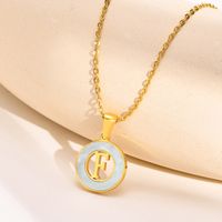 Acier Inoxydable 201 Style INS Style Simple Placage Évider Incruster Lettre Coquille Collier Pendentif sku image 6