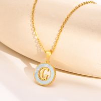 Acier Inoxydable 201 Style INS Style Simple Placage Évider Incruster Lettre Coquille Collier Pendentif sku image 7