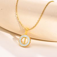 Acier Inoxydable 201 Style INS Style Simple Placage Évider Incruster Lettre Coquille Collier Pendentif sku image 9