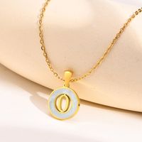 Acier Inoxydable 201 Style INS Style Simple Placage Évider Incruster Lettre Coquille Collier Pendentif sku image 15