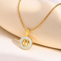 Acier Inoxydable 201 Style INS Style Simple Placage Évider Incruster Lettre Coquille Collier Pendentif sku image 21