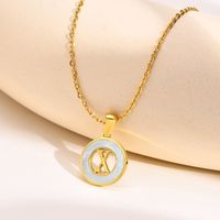 Acier Inoxydable 201 Style INS Style Simple Placage Évider Incruster Lettre Coquille Collier Pendentif sku image 24