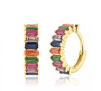 Simple Style Circle Brass Plating Inlay Zircon Earrings 1 Pair sku image 9
