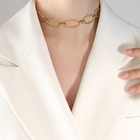 Großhandel Einfacher Stil Knoten Titan Stahl Überzug 18 Karat Vergoldet Armbänder Ohrringe Halskette main image 5