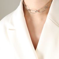Großhandel Einfacher Stil Knoten Titan Stahl Überzug 18 Karat Vergoldet Armbänder Ohrringe Halskette sku image 6