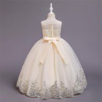 Elegant Princess Solid Color Sequins Polyester Girls Dresses main image 9