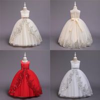 Elegant Princess Solid Color Sequins Polyester Girls Dresses main image 1