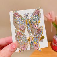 Cute Fashion Sweet Butterfly Alloy Metal Artificial Pearls Hair Clip sku image 20