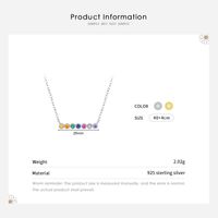 Simple Style Round Sterling Silver Plating Inlay Zircon 14k Gold Plated Rhodium Plated Necklace main image 4