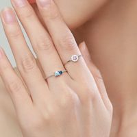 Simple Style Crown Bow Knot Rectangle Sterling Silver Plating Inlay Zircon 14k Gold Plated Rhodium Plated Rings main image 3