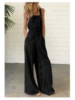 Women's Daily Casual Streetwear Solid Color Full Length Zipper Wide Leg Overalls Jumpsuits main image 4