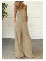 Women's Daily Casual Streetwear Solid Color Full Length Zipper Wide Leg Overalls Jumpsuits main image 6