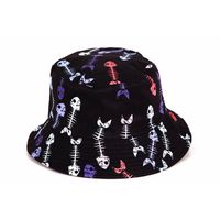 Unisexe Hip Hop Roche Lettre Champignon Requin Impression Avant-toit Plat Chapeau Seau sku image 6