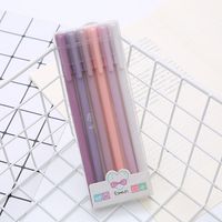 Boxed Morandi Color Pen Gel Pen 6's Set Student Stationery Exam Ball Pen Office Supplies Black Signature Pen sku image 1