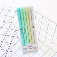 Boxed Morandi Color Pen Gel Pen 6's Set Student Stationery Exam Ball Pen Office Supplies Black Signature Pen sku image 4
