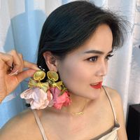 Elegant Ethnic Style Classic Style Bow Knot Cloth Women's Drop Earrings main image 2