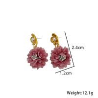 Elegant Vacation Artistic Flower Alloy Cloth Women's Drop Earrings main image 3
