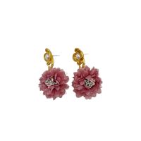 Elegant Vacation Artistic Flower Alloy Cloth Women's Drop Earrings main image 2