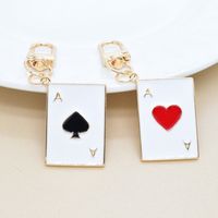 Lässig Einfacher Stil Poker Legierung Emaille Frau Ohrhaken main image 3